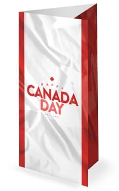 Canada Day Flag Church Trifold Bulletin