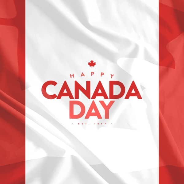 Canada Day Flag Social Media Graphic