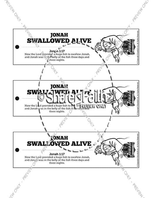 Jonah 1 Swallowed Alive Bible Bookmarks