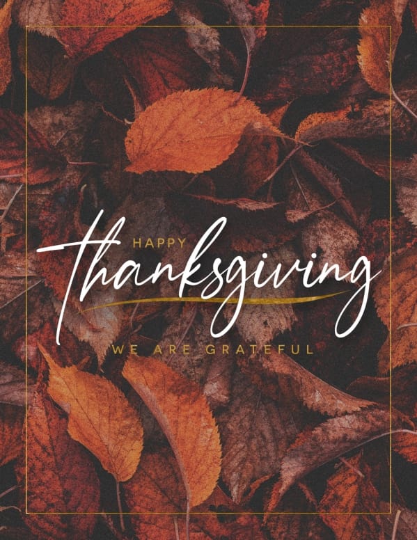 Thanksgiving Grateful Church Flyer