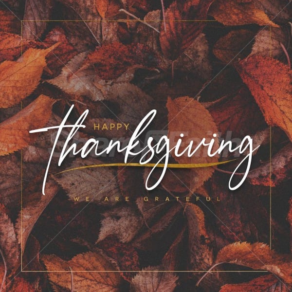 Thanksgiving Grateful Social Media Graphic