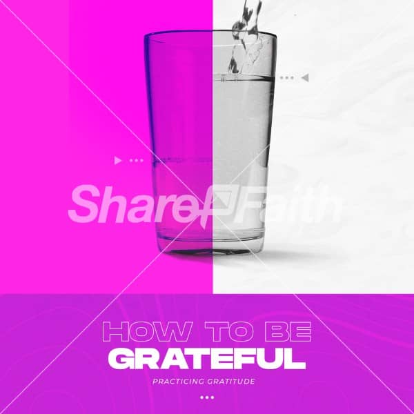 How To Be Grateful Social Media Graphic