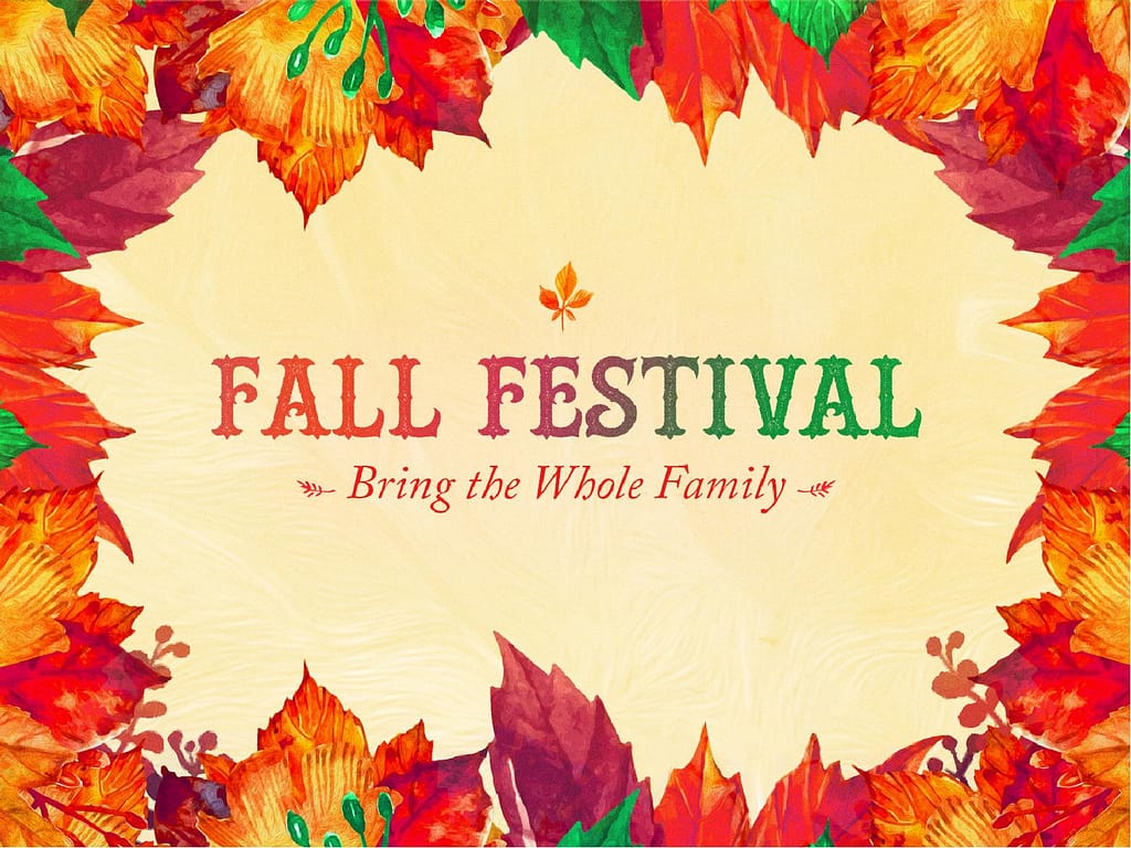 Fall Festival Autumn Leaves Church PowerPoint