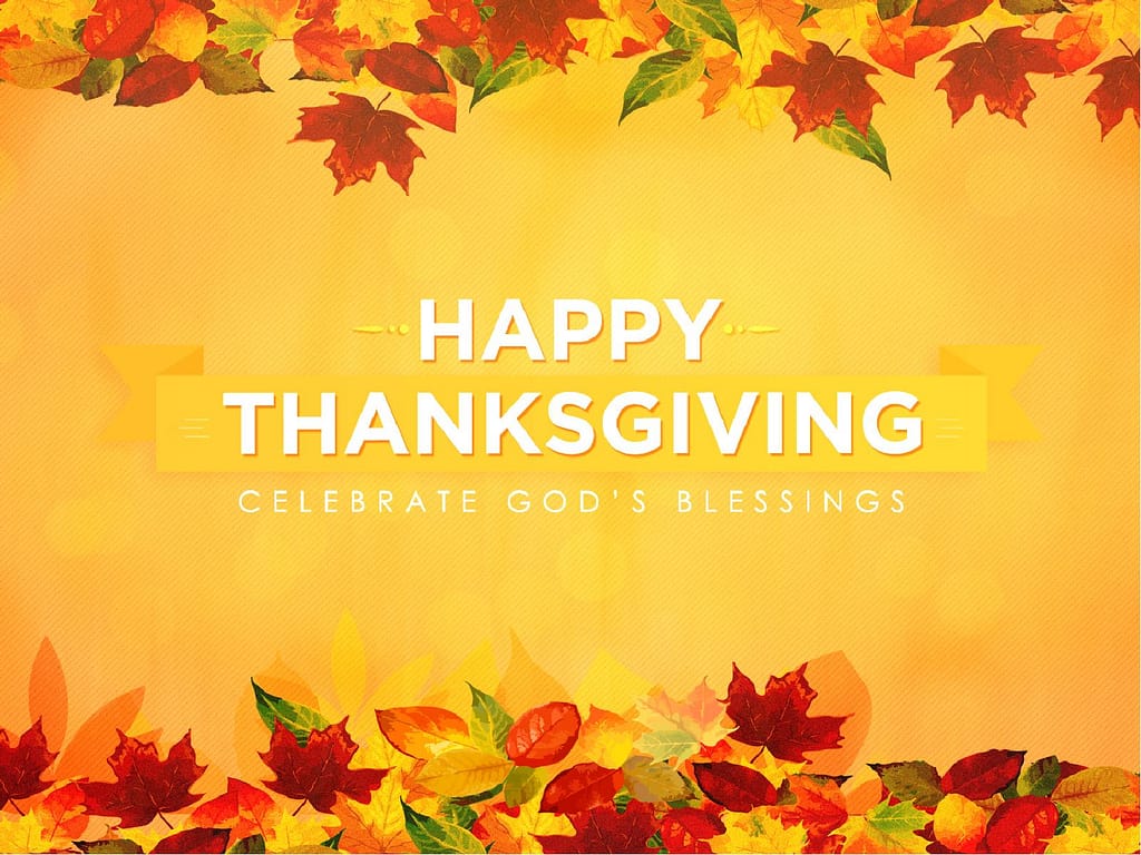Happy Thanksgiving Blessings Sermon PowerPoint