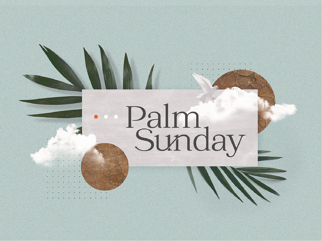 Palm Sunday Blue Church PowerPoint