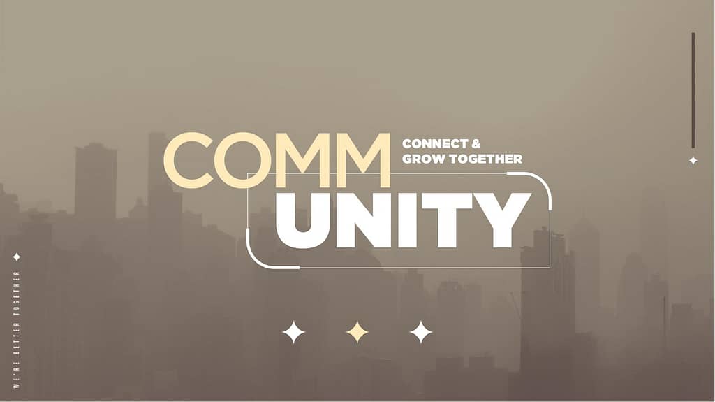 Community Connect And Grow Together Title Graphic