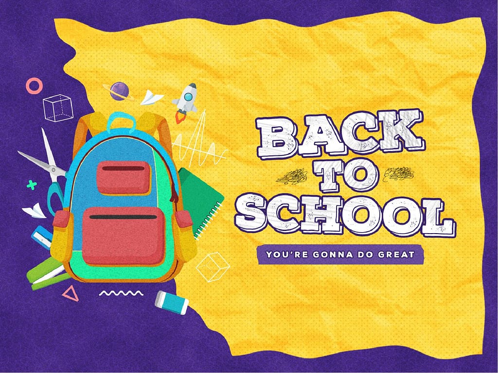 Back To School Yellow Church PowerPoint