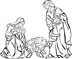 Mary and Joseph Delight in Baby Jesus