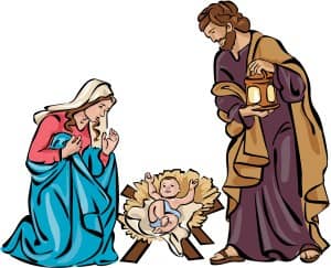 Holy Family Nativity in Color