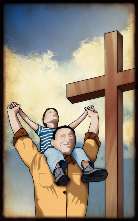 Father And Son Cross Bulletin Cover