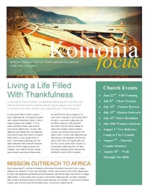 Fishers Of Men Church Newsletter