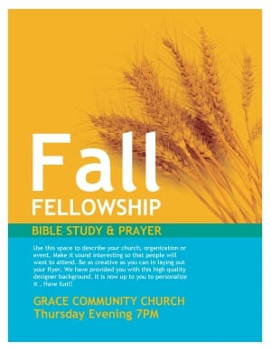 Fall Fellowship Church Flyer