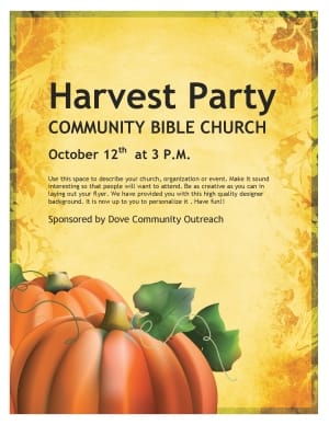 Harvest Celebration Church Flyer