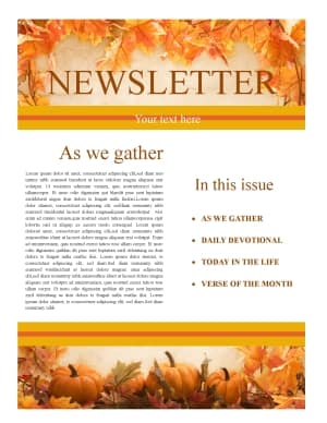 Thanksgiving Church Newsletter