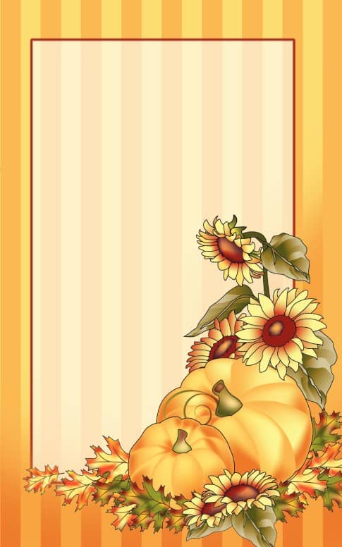 Pumpkins and Sunflower Bulletin Cover