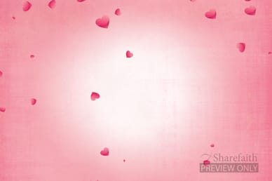 Valentines Day Floating Hearts Worship Background Video