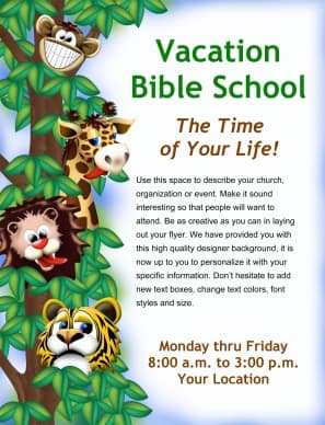 Vacation Bible School Flyer