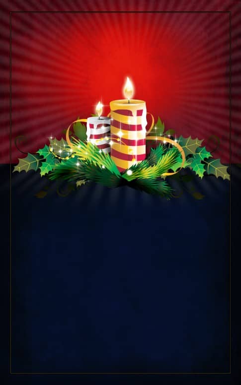 Christmas Candles Bulletin Cover