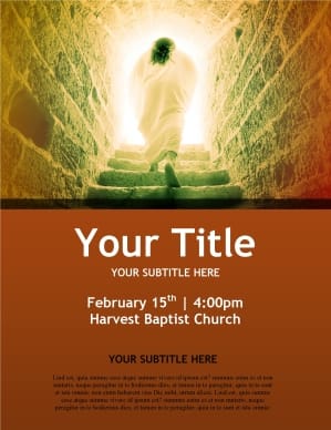 Jesus Resurrection Church Flyer