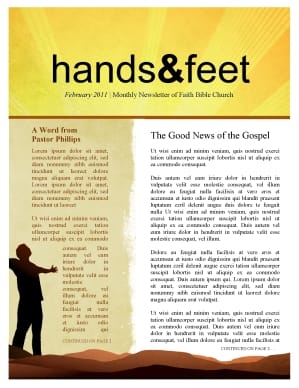 Worshipper Newsletter Template for Church