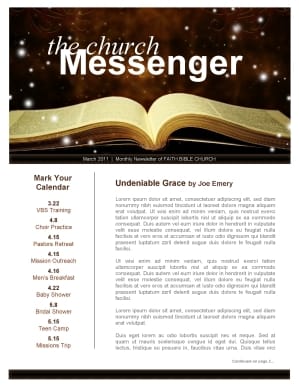 Bible Ministry Newsletter Template