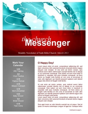 Missions Church Newsletter Template