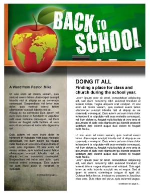 Back to School Newsletter Template
