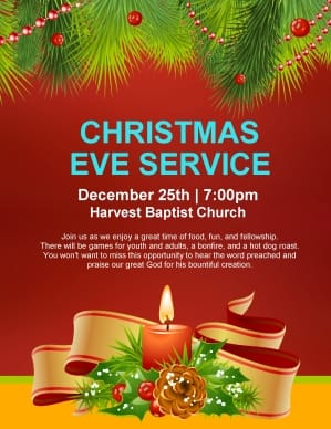 Christmas Eve Service Flyer