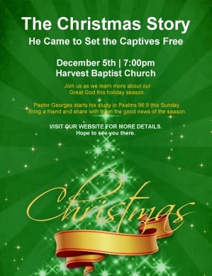 Christmas Story Church Flyer