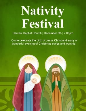 Nativity Christmas Flyer Template