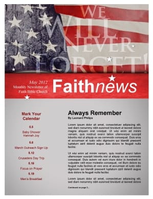 Memorial Day Newsletter Design