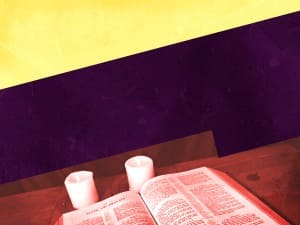 Bible and Candle Background