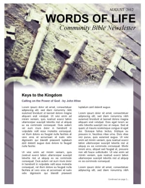 Keys of the Kingdom Church Newsletter Template