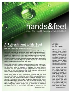 Refreshment Church Newsletter Template