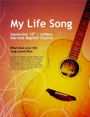 Guitar Flyer Template