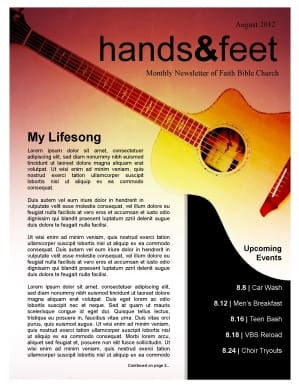 Guitar Newsletter Template