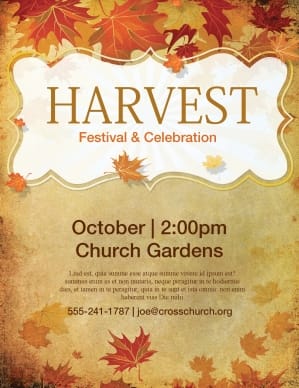 Church Harvest Festival Flyer Template