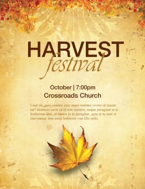 Church Harvest Festival Flyers