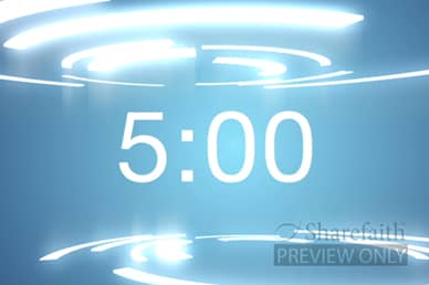 Electric Blue Countdown Timer