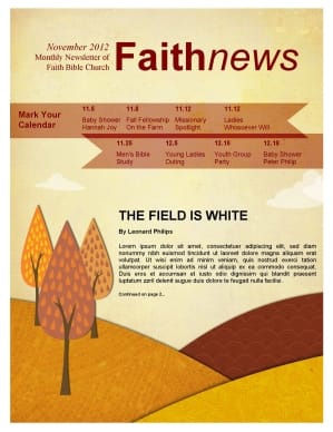 Fall Forest Newsletter Template