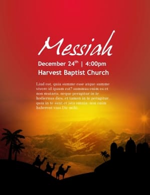 Messianic Flyer Template Nativity Flyer