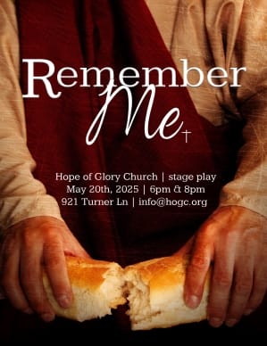 Communion Flyer Template for Church