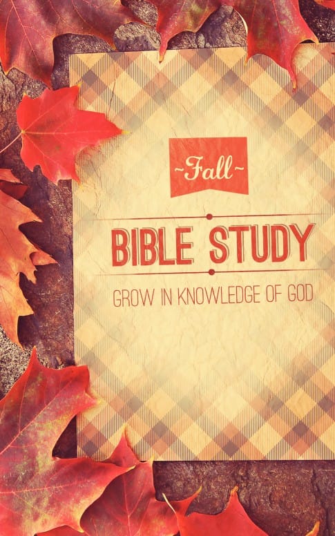 Fall Bible Study Church Bulletin Cover