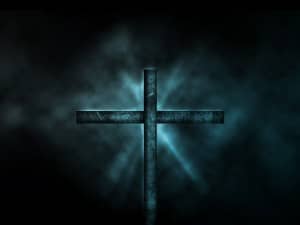 Cross Design Ministry Background Midnight