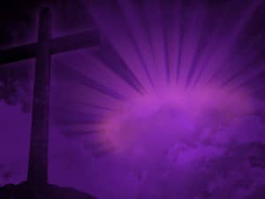 Cross Design Christian Background Purple Brilliance