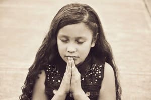 Praying Child Christian Stock Photo