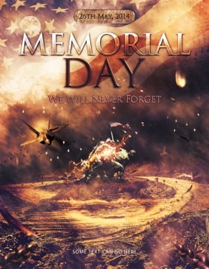 Never Forget Memorial Day Christian Flyer
