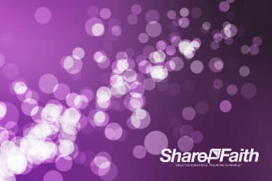 Blurry Particles in Color Purple Church Service Video Loop