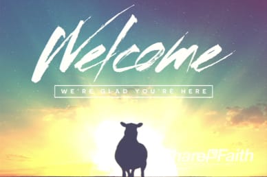 Psalm 23 Sheep Welcome Intro Video Loop for Church