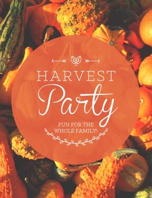 Harvest Party Religious Flyer